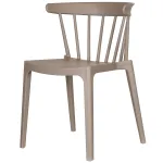 Bliss tuinstoel met spijlen kunststof taupe WOOOD